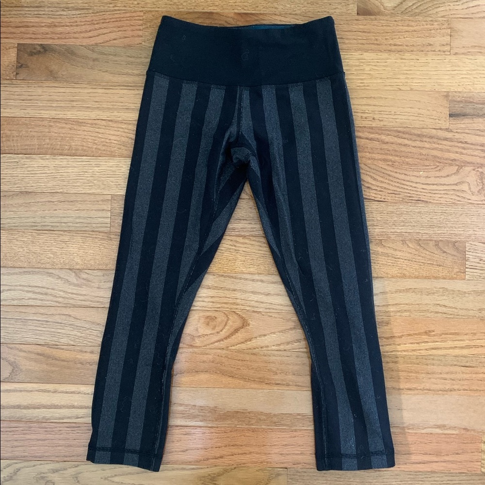 Lululemon cropped striped leggings